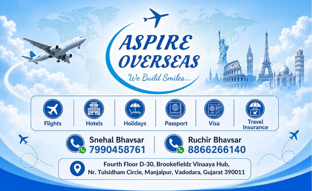 Aspire Overseas visiting card design reference